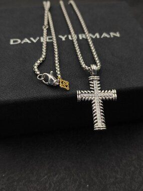 David Yurman 925 Silver Necklaces with Original Pouch